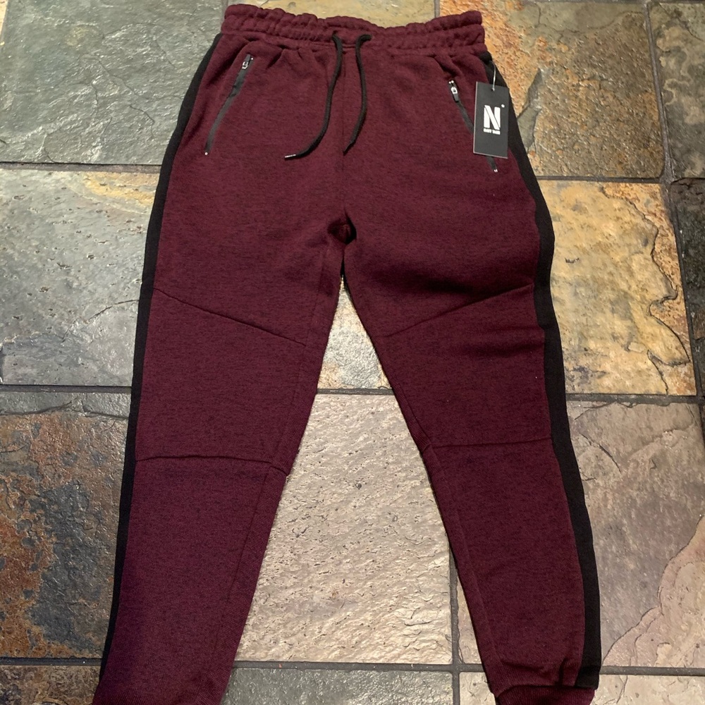 Drawstring Maroon Sweatpants.
